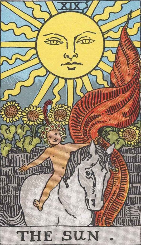 The Rider-Waite-Smith tarot deck: The sun tarot card